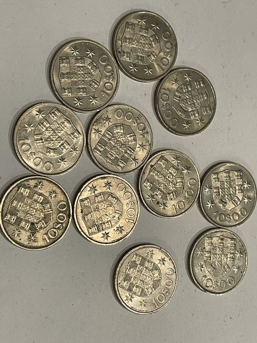 11 moedas de 10$ de varias datas
