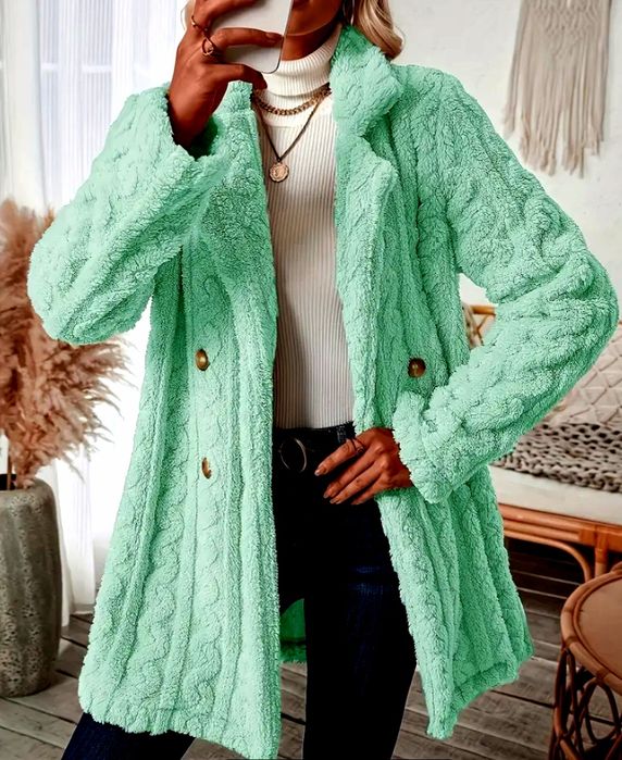 Misiek damski kurtka , płaszczyk kolor miętowy rozm 46