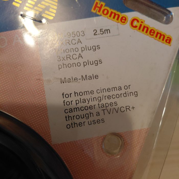 Daytona home Cinema 3xRCA 2,5m JR-9503