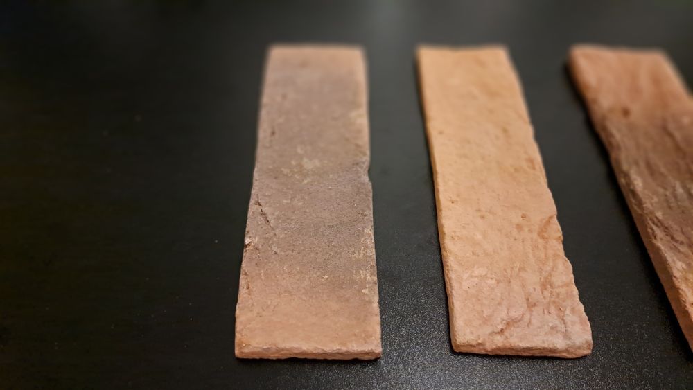 Płytki ceramiczne, cegłówka, cegła. 6x29 cm. 3 sztuki do loftu