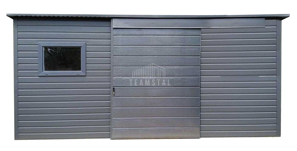 Schowek - domek ogrodowy 4x2m drzwi przesuwne  okno  dach TS1166