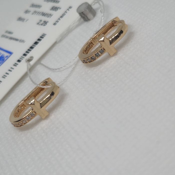 Сережки з червоного золота. Нові. Sovissimo.