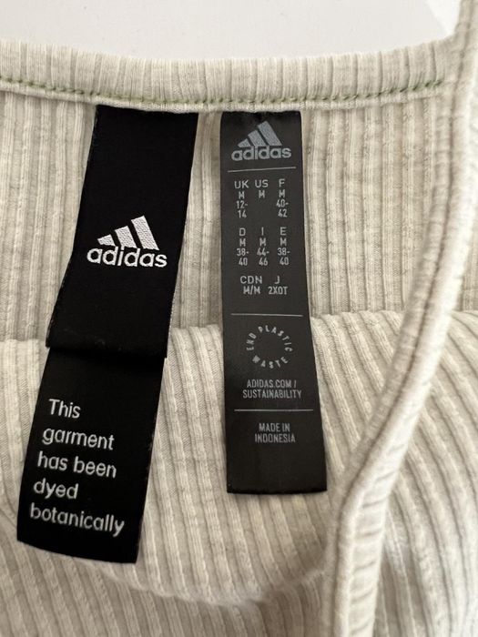 бежевий кроп-топ adidas Studio Lounge Rib
