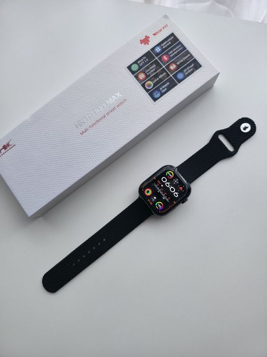 Watch hk10 pro max, czarny smartwatch pełny
