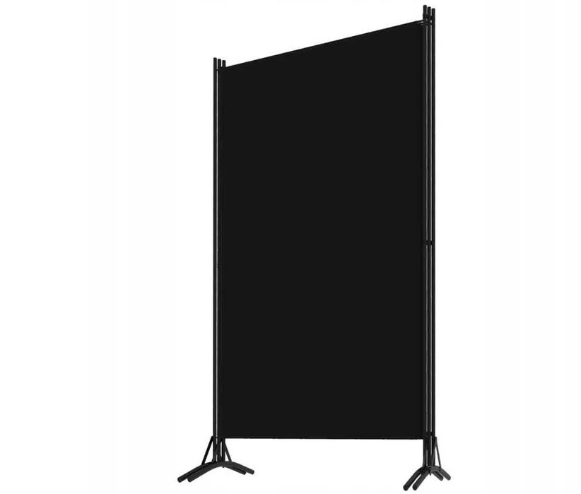 Parawan 3-panelowy, czarny, 260 x 180 cm p