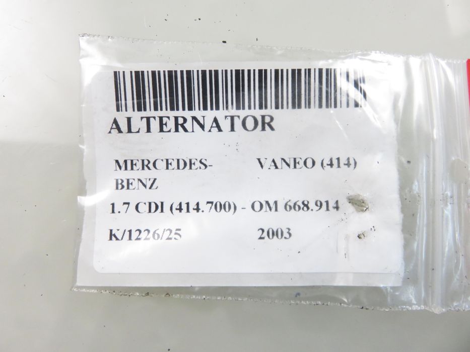 Alternator Mercedes Vaneo (414) 1.7 Cdi