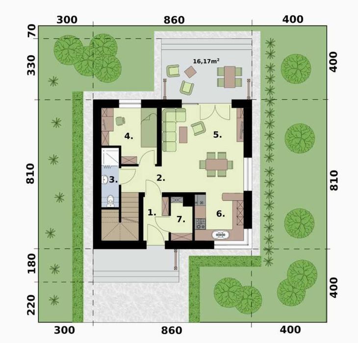 Projekt domu całorocznego, na zgłoszenie 70m2 Sevilla 4 extradom