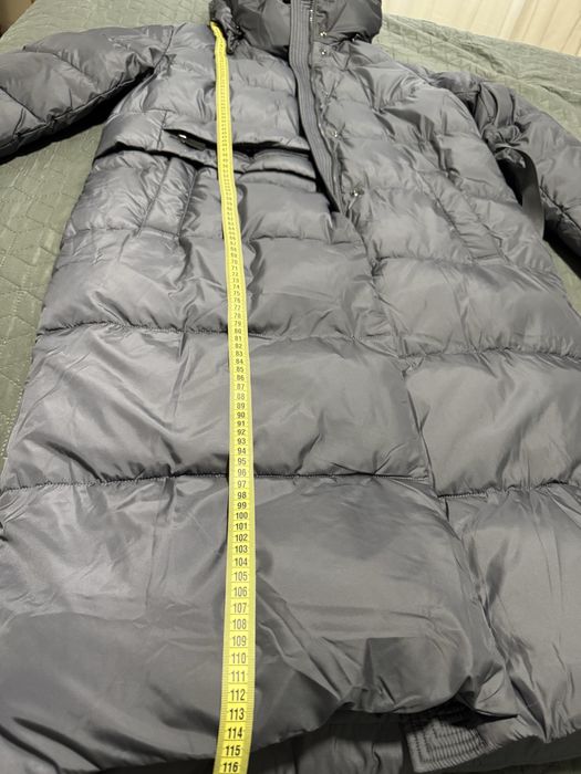 Пальто-пуховик жіноче довге з капюшоном, холлофайбер, нове