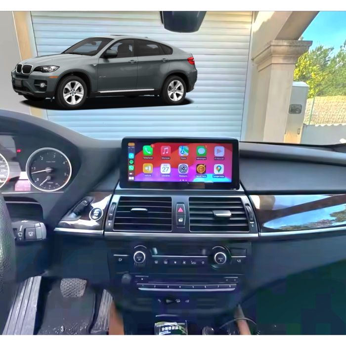 Tela Android 14 com GPS BMW X5 E70 X6 E71 (Novo) 4/64GB