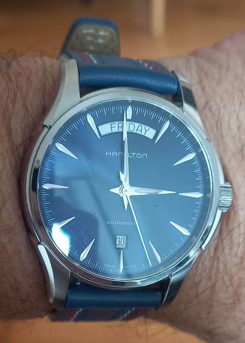 Hamilton automatico, azul. Excelente.