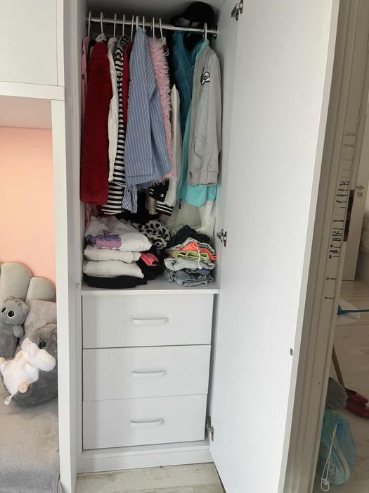 Designerska zabudowa antresola, łóżko piętrowe z sofą, dużo szafek !!!