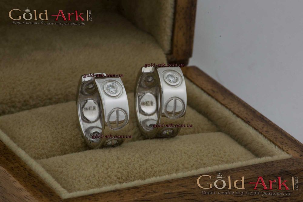 Сережки в белом золоте