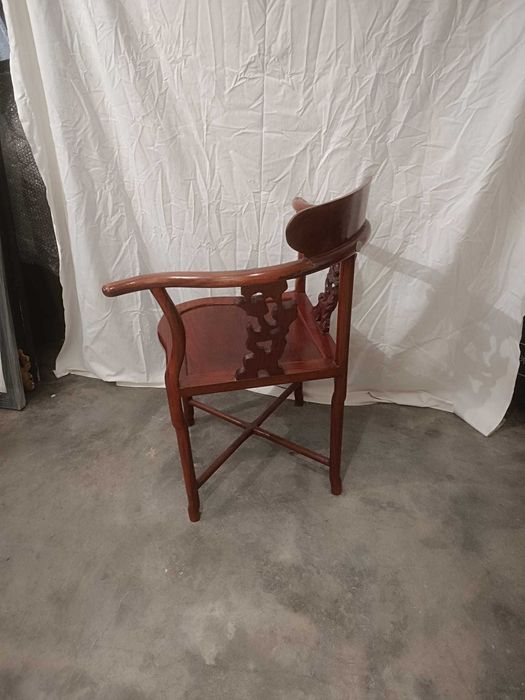 Par de cadeiras de canto chinesas, madeira exotica oriental