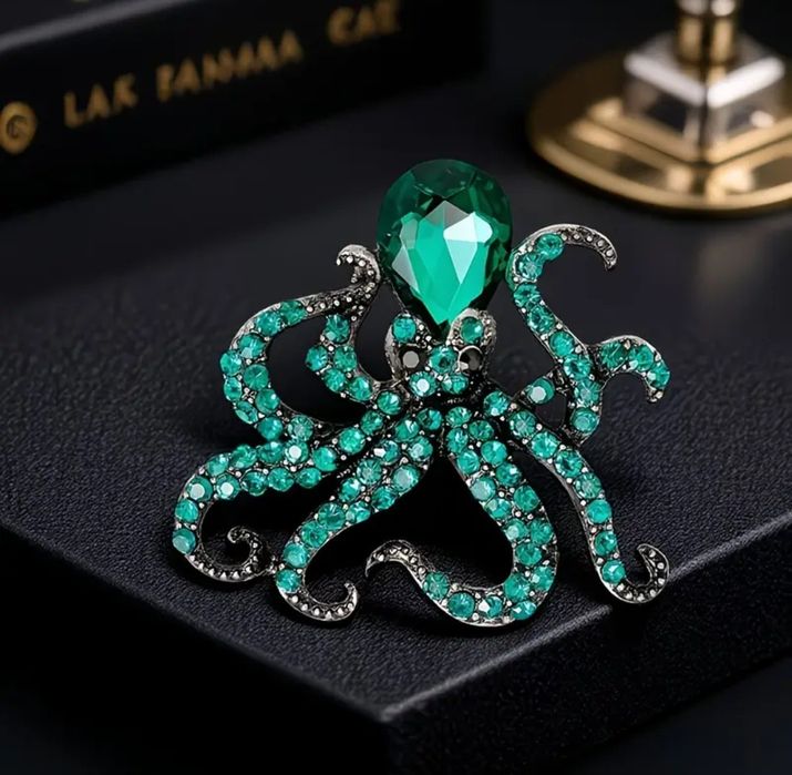 Elegancka broszka Ośmiornica Nowa