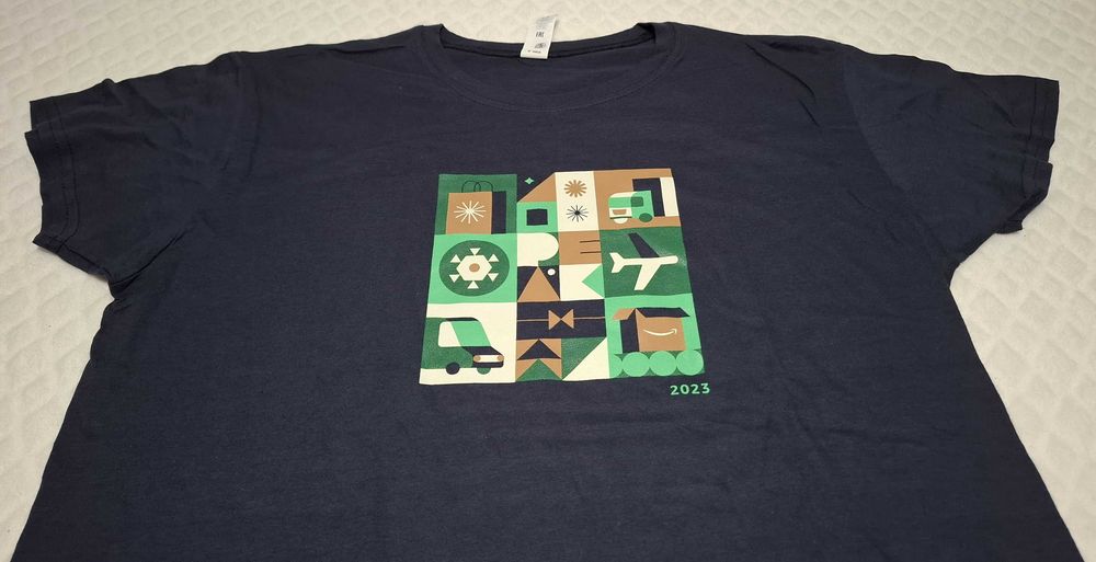 Koszulka, krótki rękaw, T-shirt, granatowa, Amazon, Sol's, M (Odzież)