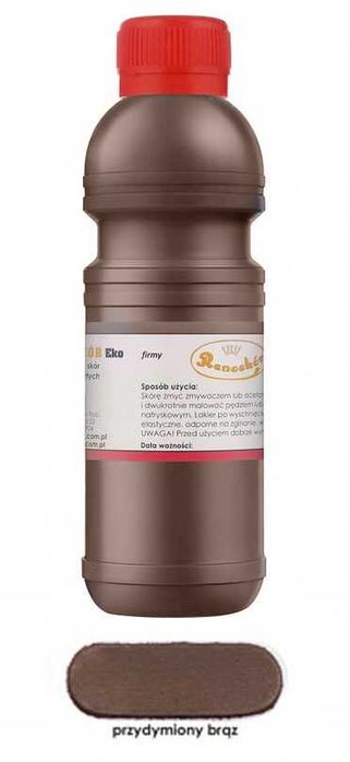 RENOSKÓR farba lakier do skóry Przydymiony brąz 200ml