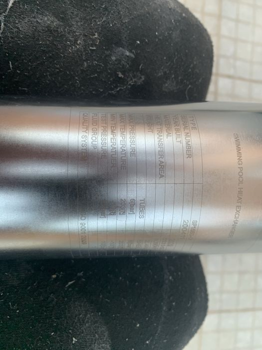 Permutador de calor para piscina (pouco uso)