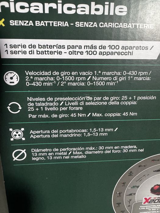 Aparafusadora 20V sem fios PARKSIDE (NOVA)