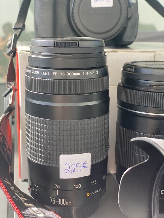 25%desconto Canon EOS 600 D e três lentes caixa e bolsa original Canon