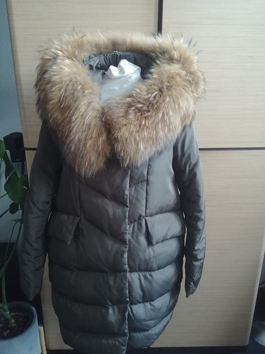Puchowa kurtka, płaszczyk b.ciepły Missfofo