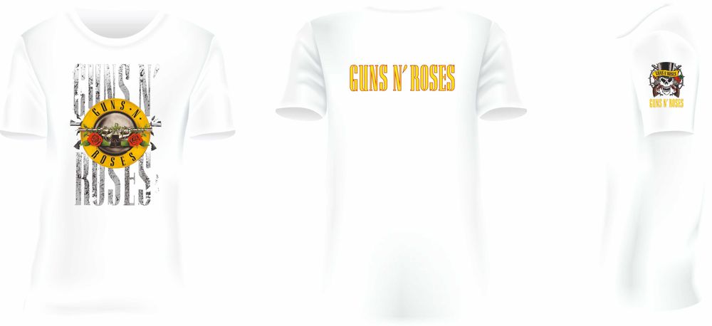 T-shits Brancas GUNS N ROSES - Últimas unidades