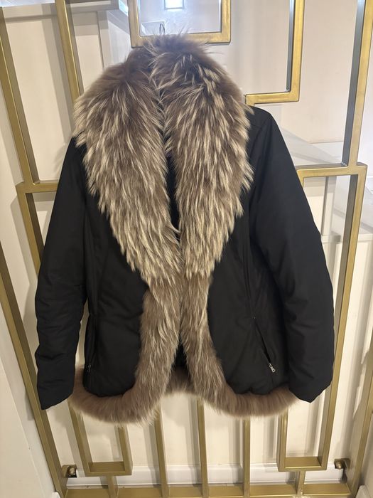 Kurta zimowa z futrem marella rozmiar 40