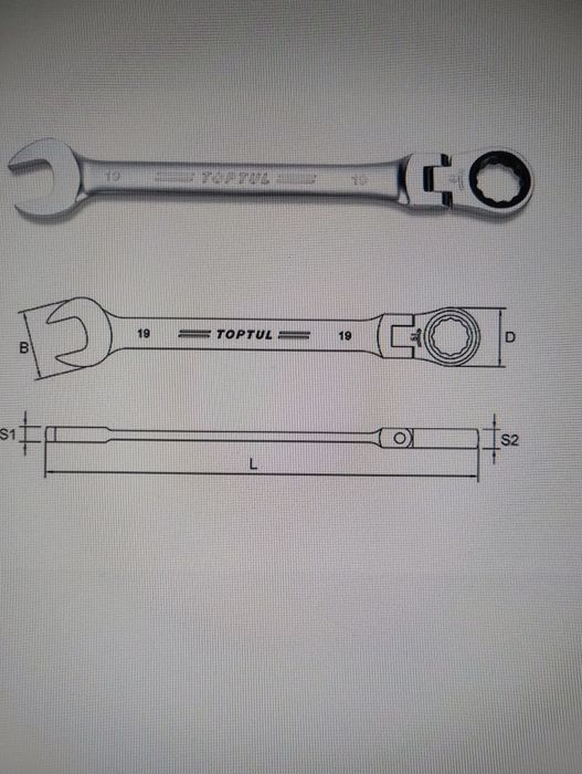 Продам набір ключів комбінованих з тріскачкою та шарніром 8-19мм