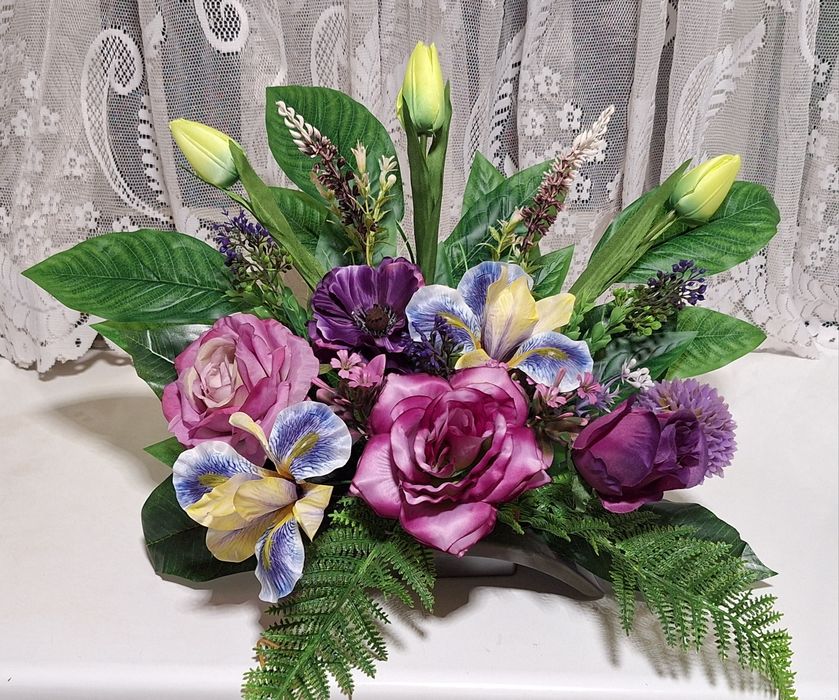 Wiązanka/ stroik nagrobny obciążony płyta