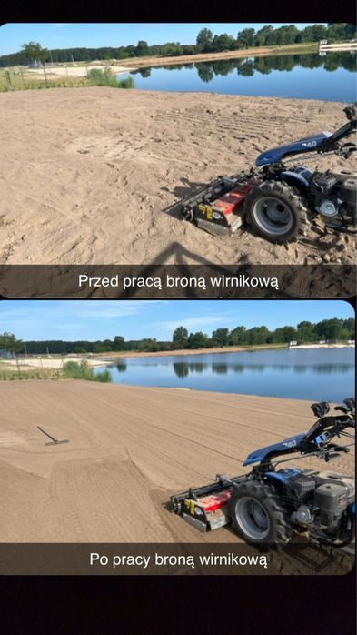 Usługi Glebogryzarką separacyjną broną siew traw mini ładowarka