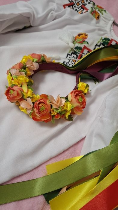 Вишиванка + спідничка + віночок для дівчинки 6-9 років