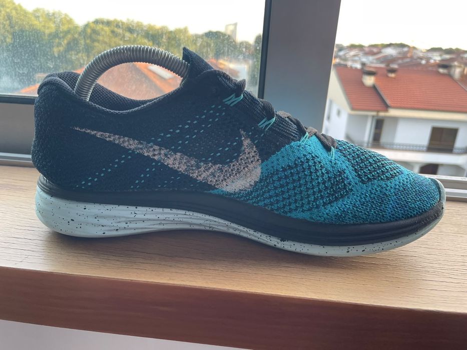 Ténis de Corrida Nike Flyknit Lunar 3 (Tamanho 42.5) - Como Novos