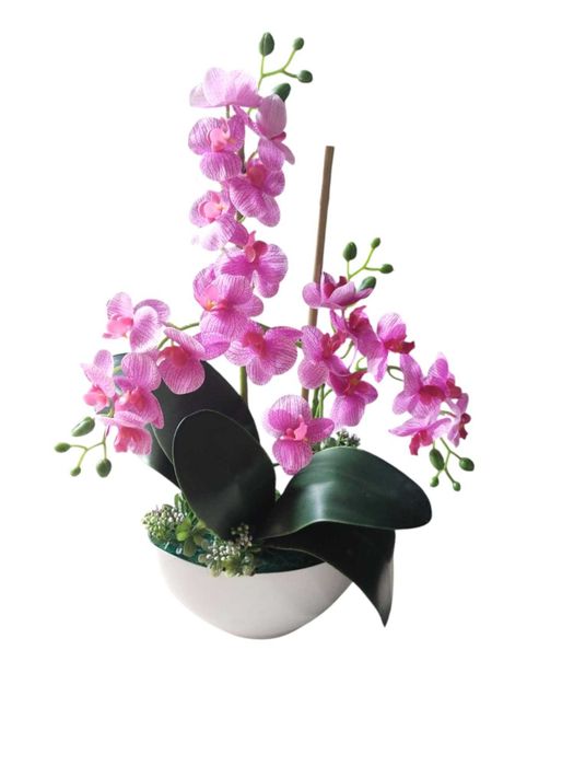 Storczyk Sztuczny 2 pędy Duży Orchidea 60 CM SILIKON GUMOWY
