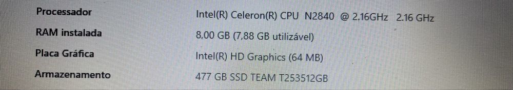 Acer Aspire ES1-512 8GB RAM+ SSD 500GB