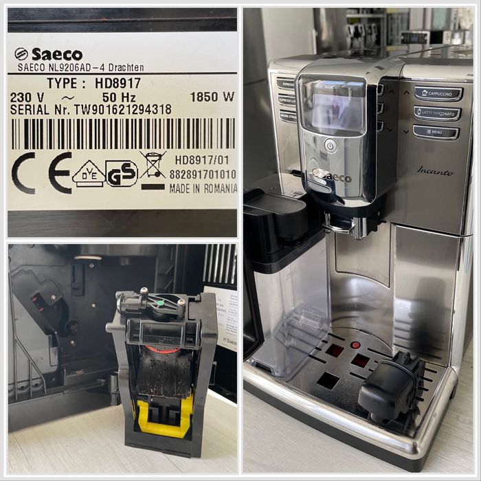 Кофемашина Saeco Incanto из Германии обслужена гарантия новый молочник