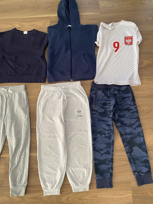 Zestaw spodnie zara h&m bluzy gratis koszulka 134/140