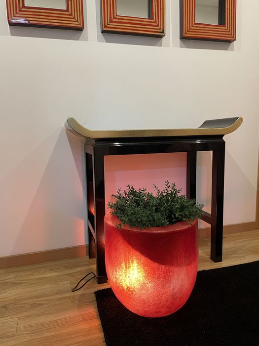 Vaso candeeiro vermelho