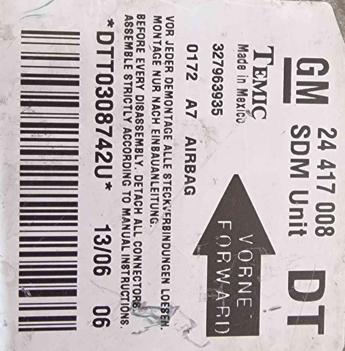 Centralina Airbag 24417008 - OPEL COMBO Tour