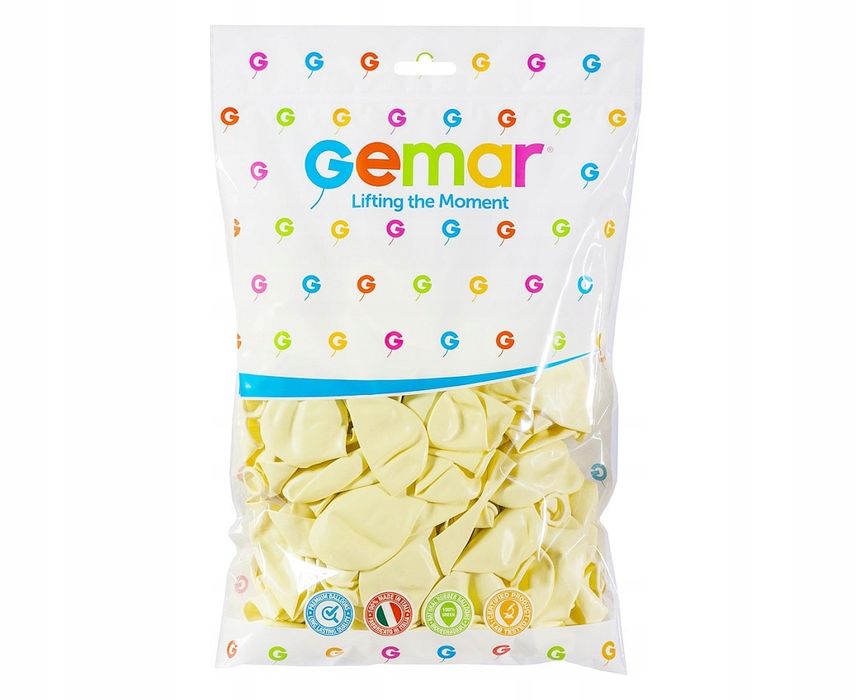 balony pastelowe kość słoniowa gemar 10" 100 szt profesjonalne wesele