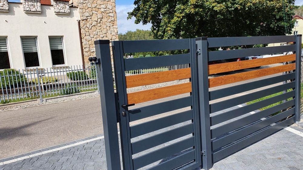 Profil ocynk malowany proszkowo złoty dąb deska ogrodzenie płot