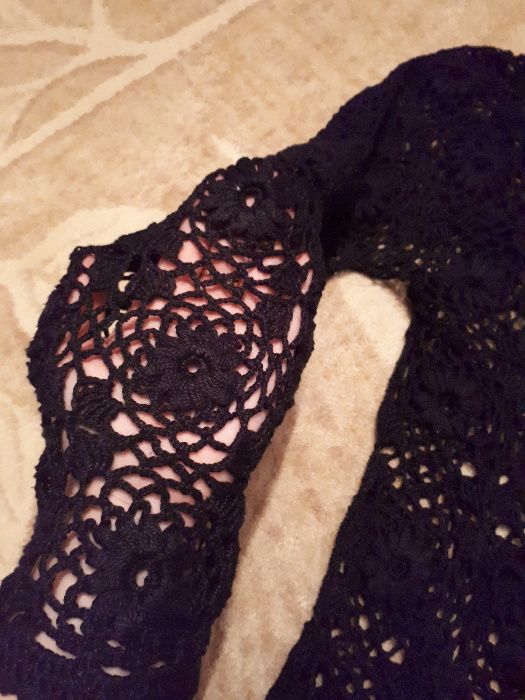 Bluzka szydełkowa praca w kwiaty rozm L