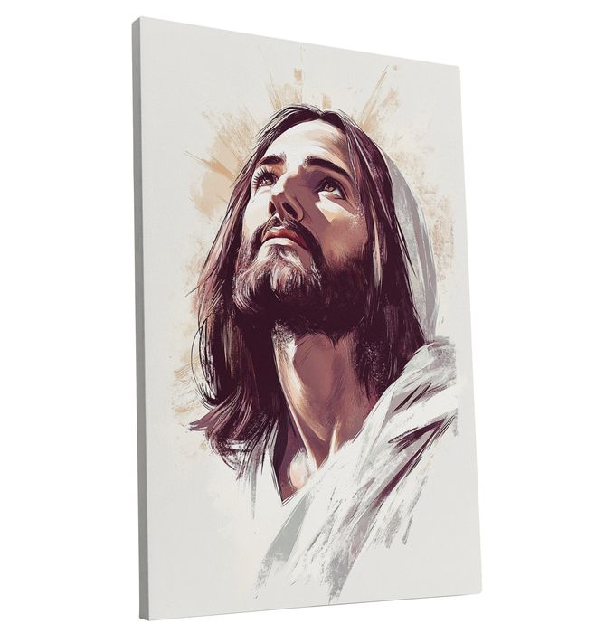 Obraz na płótnie z Jezusem Chrystusem 50x70 idealny prezent dla dzieci
