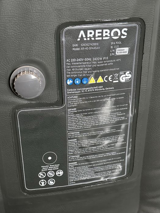 Jacuzzi arebos Florence 4 osobowe SPA pool