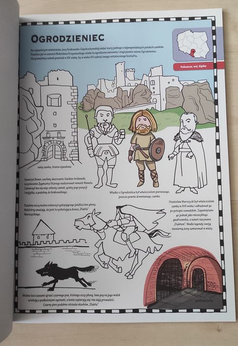 Duża kolorowanka XXL Zamki w Polsce Nowa