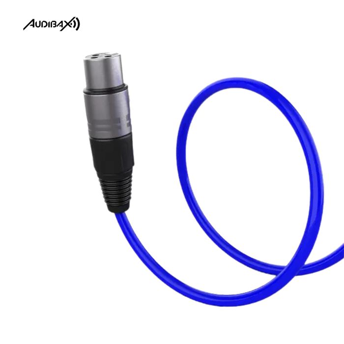 Audibax Silver XLR Cabo Macho - XLR Fêmea 6 Metros Azul