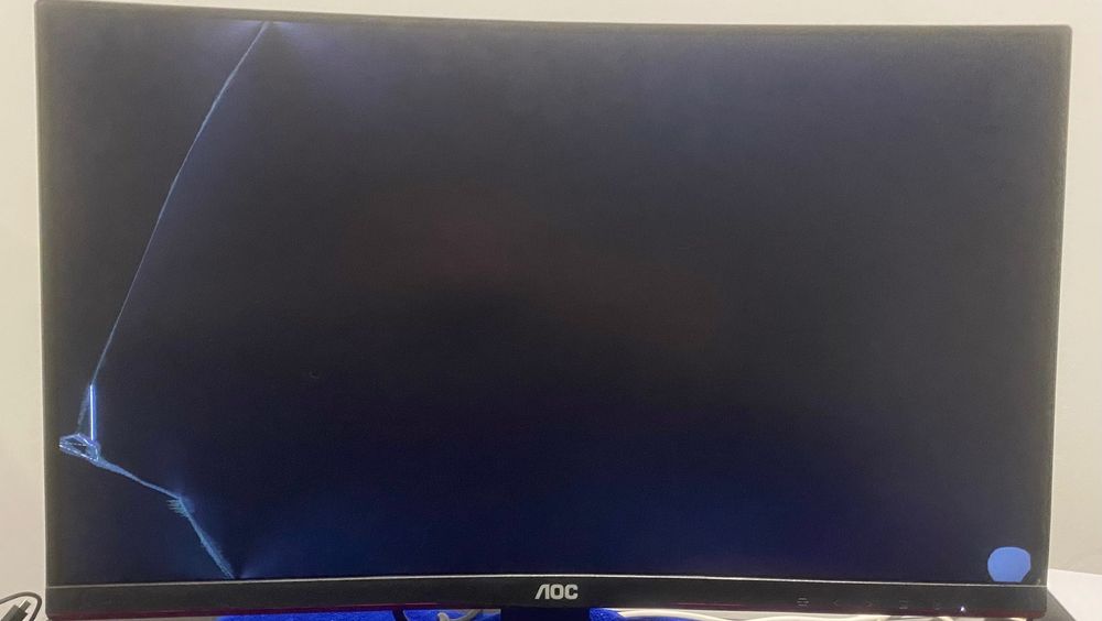 Monitor AOC tela danificada .