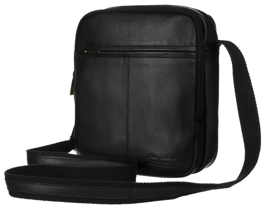 PETERSON – Skórzana Listonoszka Męska Elegancka Torba Dwukomorowa