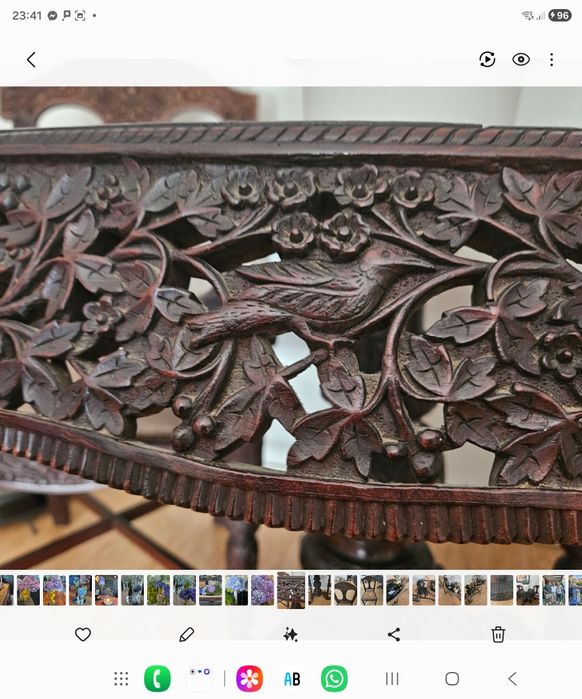 Conjunto Antigo Mesa e Cadeiras Indo Português