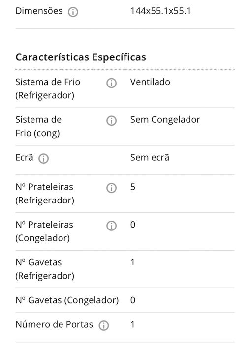 Frigorífico BECKEN sem Congelador (Ventilado - 144 cm - 250 L - Branco)