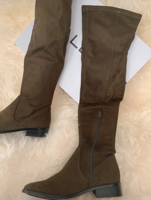 Aldo kozaki wysokie muszkieterki 39 nowe khaki brązowe