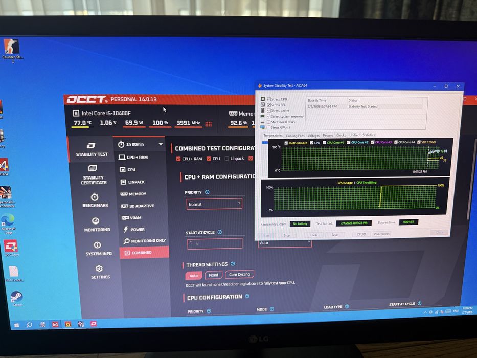 Ігровий компʼютер/пк RTX 3060 i5-10400f 16 ddr4 ssd 120/hdd 500 GB